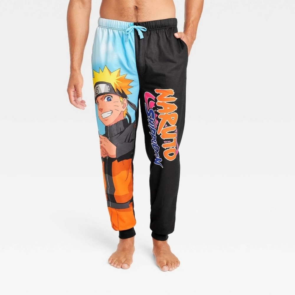 Naruto Shippuden Anime Graphic Pajama Joggers Loungewear NWT